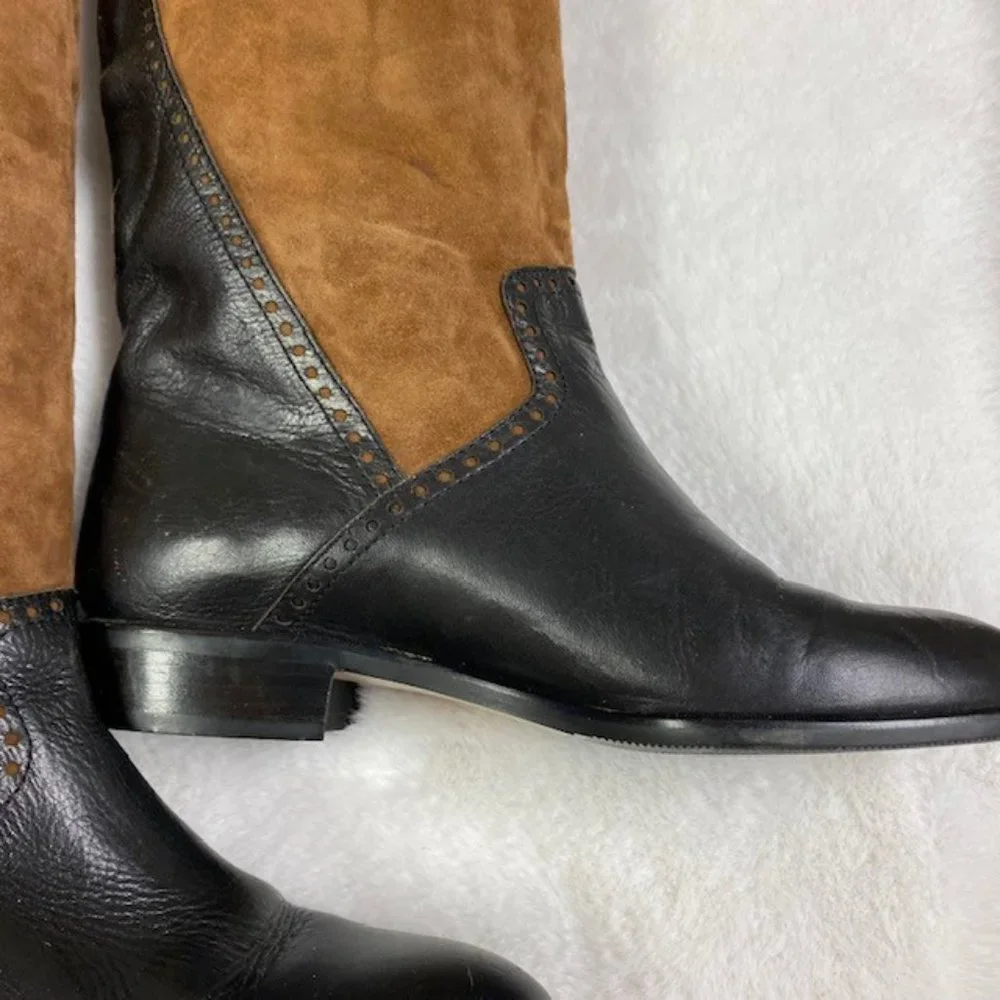 Lord & Taylor Leather and‎ Suede Tall Boots - Made In Italy - size 6